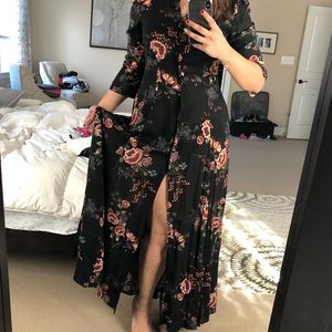Zara floral maxi dress/duster